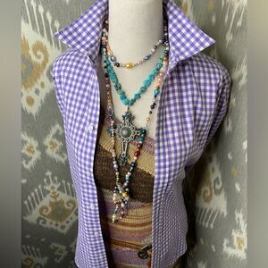 Ralph Lauren Pastel Painted Desert Serape One Shoulder Hand-Knit Dress